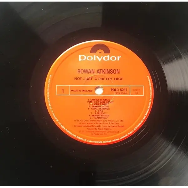 Rowan Atkinson - Not Just A Pretty Face Vinyl LP (LP Record, Album) - NM/VG+ - Classical33.co.uk