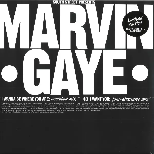 Marvin Gaye - I Wanna Be Where You Are / I Want You - All City Records