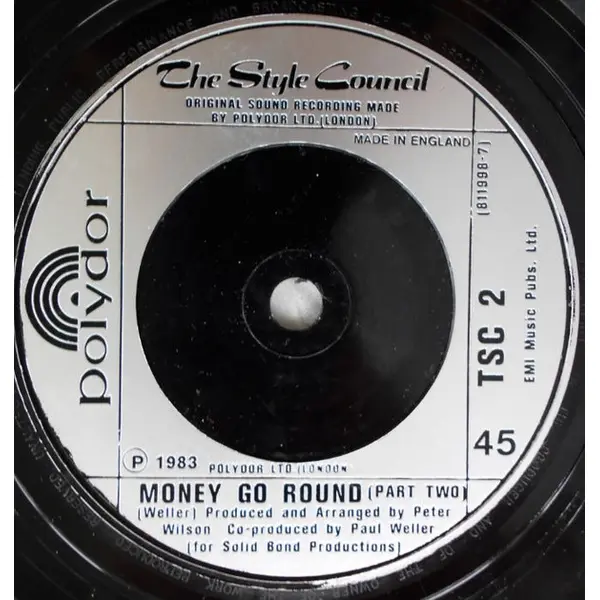 The Style Council - Money-Go-Round (Parts 1+2) 7 Inch Vinyl Single (7 Inch Record) - NM/NM - Classical33.co.uk