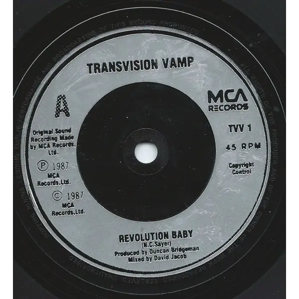 Transvision Vamp - Revolution Baby 7 Inch Vinyl Single (7 Inch Record) - NM/NM - Classical33.co.uk