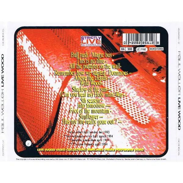 Paul Weller - Live Wood (CD, Album) - VG+/NM - Classical33.co.uk
