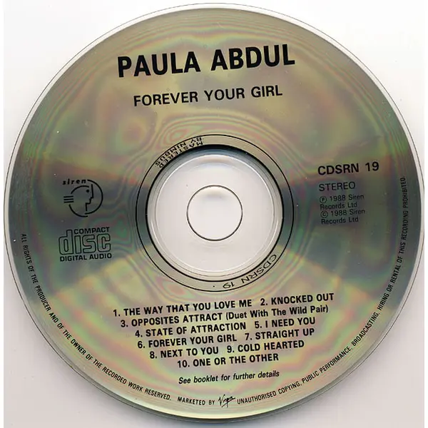 Paula Abdul - Forever Your Girl (CD, Album) - NM/NM - Classical33.co.uk